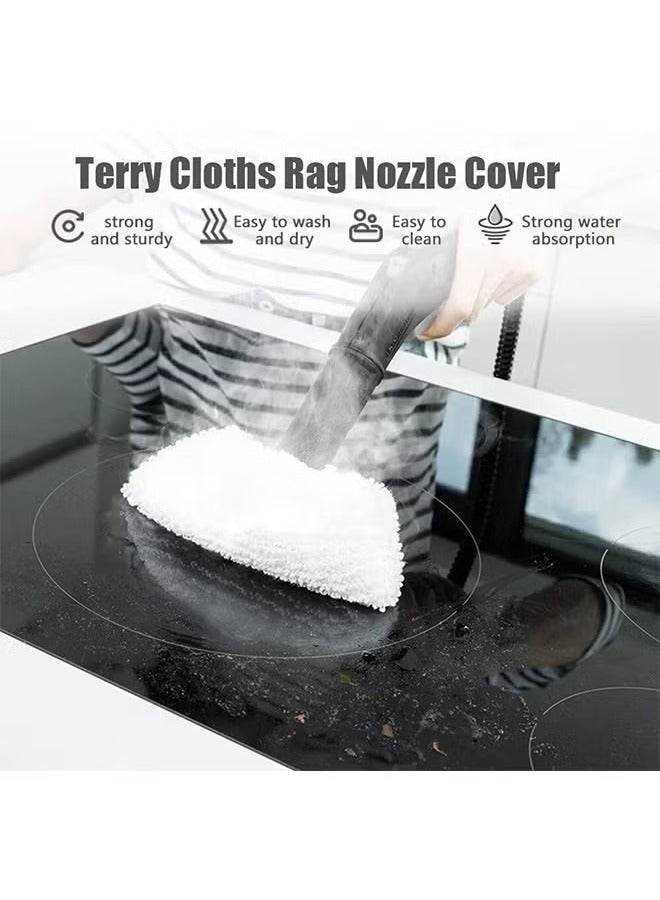 6 Pack Cloth Set Mopping Pads Replacement for Karchers SC2/ SC3/ SC4/ SC5 Microfiber Mopping Pads Cloth Accessories (for Karchers 3 Rag Nozzle Covers  for Karchers 3 Microfiber Mopping Pads)-White - Image 3